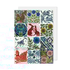 Arts and Crafts tile greeting card