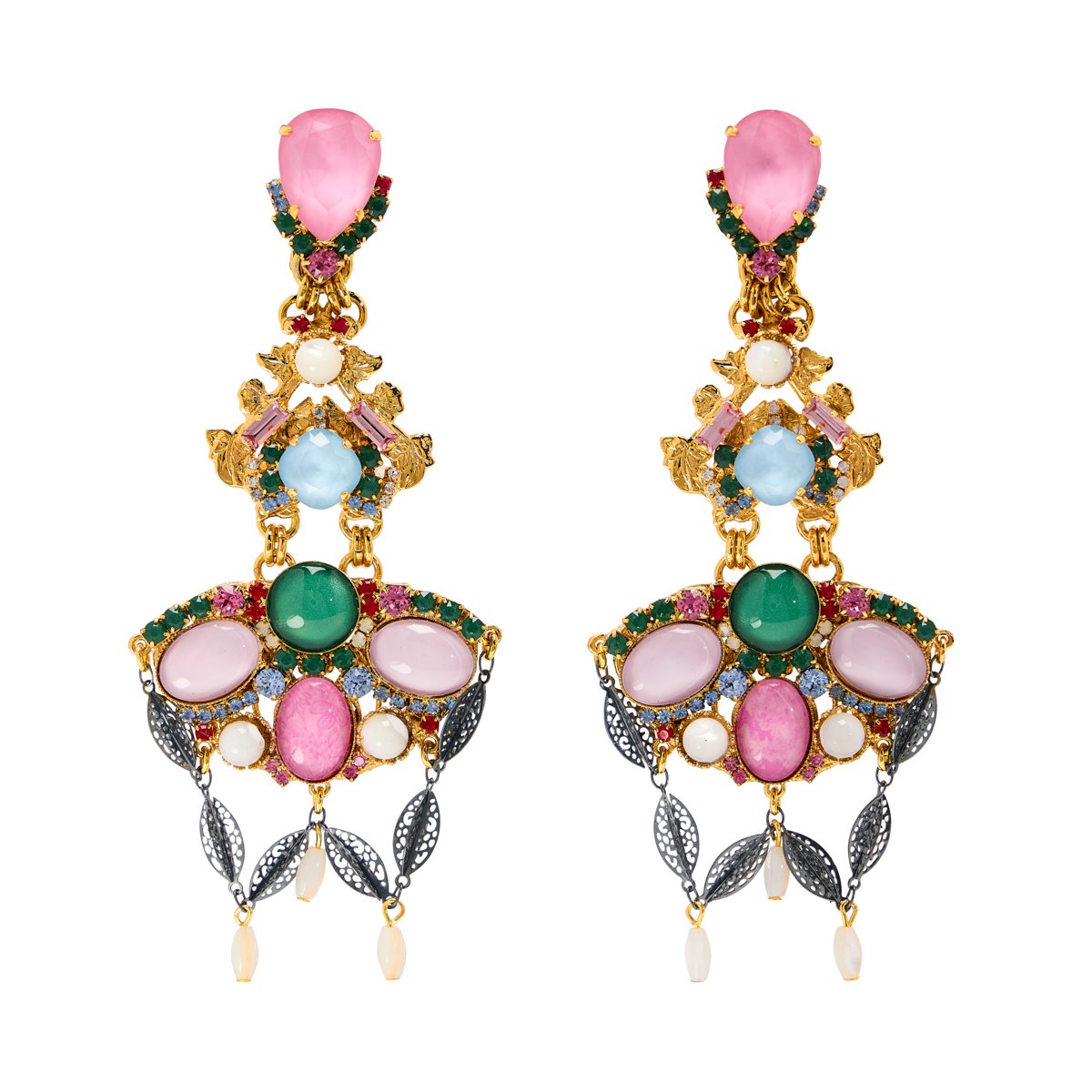 Neo Victoriana statement clip-on earrings by VICKISARGE