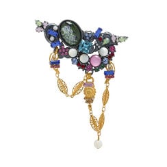 Neo Victoriana asymmetric brooch by VICKISARGE