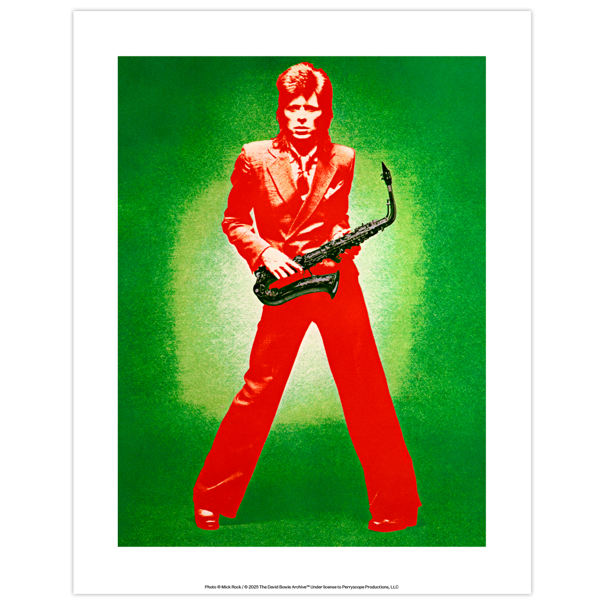 David Bowie with saxophone 11 x 14'' print