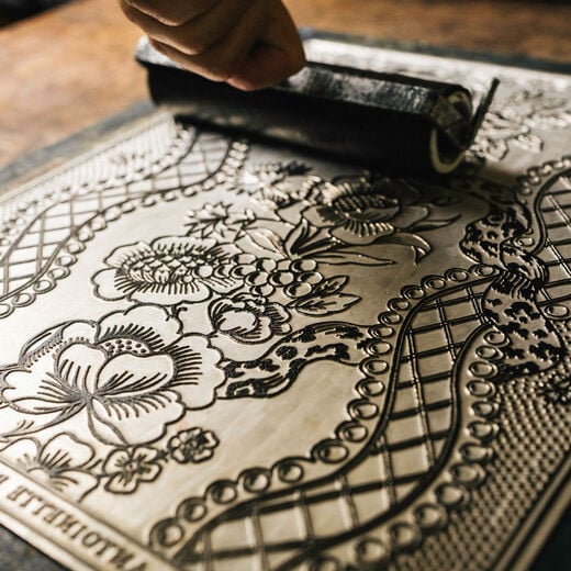 Ruban Bouquet et Perles domino paper print