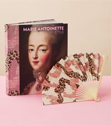 Marie Antoinette Style exhibition book and patterned hanf fan